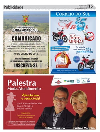 Publicidade 15Correio do Sul
Quinta-feira,
18 de junho de 2015
 