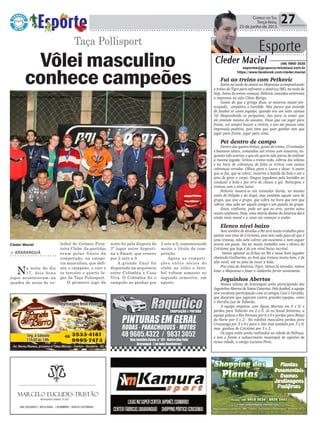 Política 27Correio do Sul
Terça-feira,
23 de junho de 2015
> ARARANGUÁ
Na noite do dia
17, dois bons
jogos aconteceram na
quadra de areia de vo-
Vôlei masculino
conhece campeões
Esporte
Cleder Maciel (48) 9900 3535
esportes@grupocorreiodosul.com.br
https://www.facebook.com/cleder.maciel
Fui ao treino com Petkovic
Estive na tarde de ontem no Majestoso acompanhando
o treino do Tigre para enfrentar o América/MG, na noite de
hoje. Antes do treino começar, Petkovic concedeu entrevista
a imprensa na sala Clésio Búrigo.
Gostei do que o gringo disse, se mostrou muito pre-
ocupado, simpático e humilde. Não parece que entende
de futebol só como jogador, quando era um nato camisa
10. Respondendo as perguntas, deu para se notar que
ele entende mesmo do assunto. Disse que vai jogar para
frente, vai sempre buscar a vitória, e isso me passou uma
impressão positiva, pois time que quer ganhar tem que
jogar para frente, jogar para cima.
Pet dentro de campo
Dentro das quatro linhas, gostei do treino. O treinador
é bastante tático, comandou um treino com maestria, en-
quanto não acertou o que ele queria não parou de realizar
a mesma jogada. Gritou o treino todo, cobrou dos atletas
e na hora de cobranças de falta se irritou com tantas
cobranças erradas. Olhou para o Lucca e disse: ‘é assim
que se faz, que se cobra’, mostrou a batida da bola e até o
jeito de girar o corpo. Xingou jogadores pela lentidão ao
conduzir a bola e por erro de chutes a gol. Participou e
treinou com o time junto.
Petkovic mostra-se um treinador durão, no mesmo
estilo do Felipão e do Argel, mas também aquele cara de
grupo, que une o grupo, que cobra na hora que tem que
cobrar, mas sabe ser aquele amigo e um paizão do grupo.
Estou confiante, pode ser que eu erre, porém estou
muito confiante. Hoje, uma vitória diante do América dara
ainda mais moral e a coisa vai começar a andar.
Elenco nível baixo
Sem sombra de dúvidas o Pet terá muito trabalho para
ajeitar esse time do Criciúma, pois tem cada peça ali que é
uma tristeza, não sabe cobrar um escanteio e nem sequer
acerta um passe. Vai ter muito trabalho com o elenco do
Criciúma que hoje é de um nível baixo incrível.
Vamos apostar as fichas no Pet e nesse bom jogador
chamado Guilherme, ex Avaí que treinou muito bem, é de
alto nível, até no jeito de tocar a bola.
Pra cima do América, Tigre. Vamos lá torcedor, vamos
lotar o Majestoso e fazer o caldeirão ferver novamente.
Joguinhos Abertos
Nossos atletas de Araranguá estão participando dos
Joguinhos Abertos de Santa Catarina. Pelo futebol, a equipe
teve excelente participação com os amigos Caio e Geraldo,
que disseram que jogaram contra grandes equipes, como
o Hercílio Luz de Tubarão.
A equipe empatou com Águas Mornas em 0 x 0, e
perdeu para Tubarão em 2 x 0. Já no futsal feminino, a
equipe goleou o Rio Fortuna por 6 x 0 e perdeu para Braço
do Norte por 3 x 2. No voleibol masculino perdeu para
Urussanga por 3 x 0 e para o São José também por 3 x 0,
mas ganhou de Criciúma por 3 x 2.
Os jogos estão sendo realizados na cidade de Palhoça,
e tem a frente o subsecretario municipal de esportes de
nossa cidade, o amigo Luciano Pires.
Taça Pollisport
leibol do Grêmio Fron-
teira Clube. As partidas
eram pelas finais da
competição, na catego-
ria masculino, que defi-
niu o campeão, o vice e
os terceiro e quarto lu-
gar da Taça Polissport.
O primeiro jogo da
noite foi pela disputa do
3º lugar entre Argenti-
na x Smart, que venceu
por 2 sets a 0.
A grande final foi
disputada na sequência
entre Colômbia x Casa
Viva. O Colômbia foi o
campeão ao ganhar por
2 sets a 0, comemorando
muito o título da com-
petição.
Agora as competi-
ções entre sócios do
clube no vôlei e fute-
bol voltam somente no
segundo semestre, em
agosto.
Cleder Maciel
 
