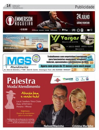 Publicidade14 Correio do Sul
Quinta-feira,
2 de julho de 2015
 