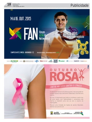 18 Correio do Sul
Terça-feira,
6 de outubro de 2015 Publicidade
 