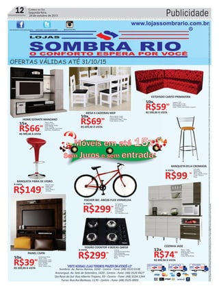 12 Correio do Sul
Segunda-feira,
26 de outubro de 2015 Publicidade
 