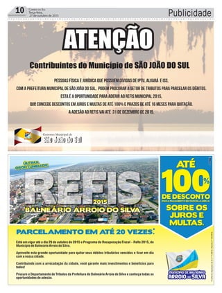 10 Correio do Sul
Terça-feira,
27 de outubro de 2015 Publicidade
 