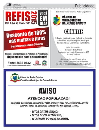 10 Correio do Sul
Segunda-feira,
30 de novembro de 2015 Publicidade
 