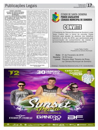 Correio do Sul
Quinta-feira,
28 de janeiro de 2016Publicações Legais 17
 