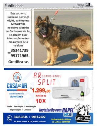 Publicidade 15Correio do Sul
Terça-feira,
8 de março de 2016
 