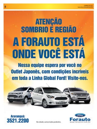 CORREIO DO SUL
Sexta-feira, 8 de abril de 20168
 