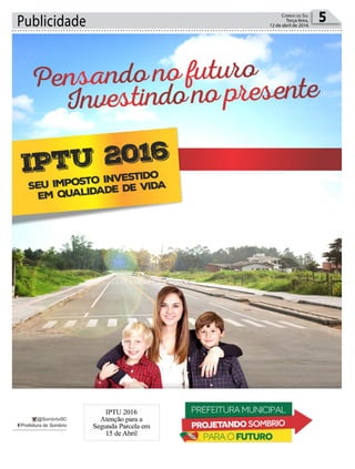 Publicidade 5Correio do Sul
Terça-feira,
12 de abril de 2016
 