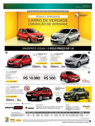 CORREIO DO SUL
Sexta-feira, 15 de abril de 20162
 