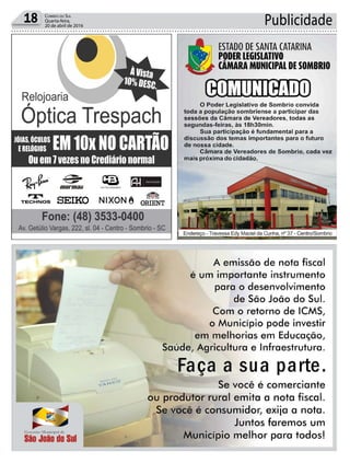 Publicidade18 Correio do Sul
Quarta-feira,
20 de abril de 2016
 