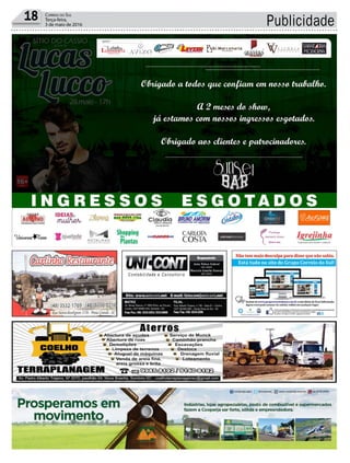 Publicidade18 Correio do Sul
Terça-feira,
3 de maio de 2016
 