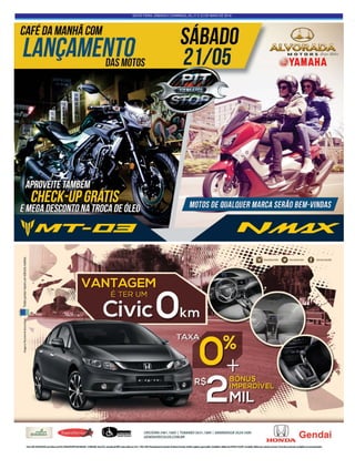 SEXTA-FEIRA, SÁBADO E DOMINGO, 20, 21 E 22 DE MAIO DE 2016
 