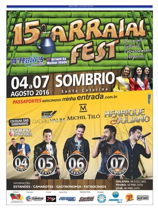 TERÇA-FEIRA, 21 DE JUNHO DE 2016
 