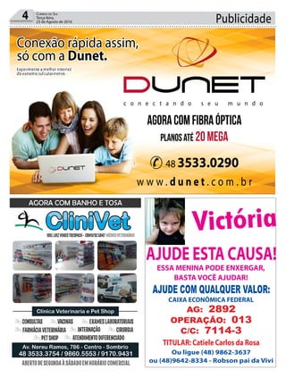 4 Correio do Sul
Terça-feira,
23 de Agosto de 2016 Publicidade
 