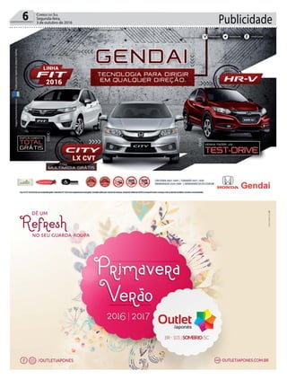 6 Correio do Sul
Segunda-feira,
3 de outubro de 2016 Publicidade
 