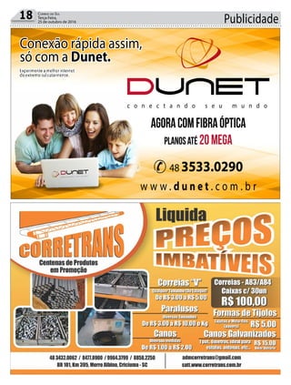 Publicidade18 Correio do Sul
Terça-Feira,
25 de outubro de 2016
 