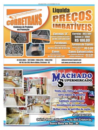 SEGUNDA-FEIRA, 12 DE DEZEMBRO DE 2016
 