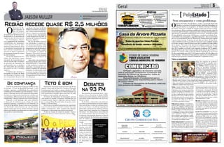 Cemitérios ficam lotados no Finados
Geral 3Correio do Sul
Quinta-Feira,
3 de novembro de 2016
foi intenso durante todo o
dia, vendedores de flores,
velas, salgados, sorvete,
algodão-doce e água eram
vistos nos acessos e quem
chegava tinha dificuldade
para encontrar local para
estacionar devido à quan-
tidade de carros.
Famílias inteiras
prestaram homenagens
aos parentes e amigos já
falecidos. Márcia Martins
Teixeira Feliz, 36, veio de
Içara com a mãe, irmãos
e sobrinhos visitar o pai
e demais familiares que
se encontram sepultados
em Araranguá. “Meu pai
> ARARANGUÁ
O
Dia de Fina-
dos, celebrado
nesta quarta-
-feira, lotou os cemitérios
de Araranguá. Muitas
pessoas foram visitar o tú-
mulo de entes queridos e
alguns ambulantes apro-
veitaram para ganhar um
dinheiro extra.
No cemitério Cruz das
Almas, o mais antigo de
Araranguá, o movimento
Tradição
faleceu faz dois anos e
meio, ele morava em Iça-
ra, mas a família dele é
toda de Araranguá, nós
sempre viemos aqui, du-
rante todo o ano, limpar
o túmulo, deixar bonito,
bem cuidado”, disse.
Cláudia Martins Tei-
xeira,35, irmã de Márcia,
também veio de Içara
para Araranguá visitar o
túmulo do pai, e trouxe o
filho João Roberto, de um
ano, que já segue a tradi-
ção do Dia de Finados. “É
uma forma de demonstrar
respeito por meu pai, meu
filho vem junto para visi-
tar o avô, que não chegou
a conhecer ele”, declarou.
No cemitério da San-
ga da Toca, o Dia de Fina-
dos foi de reflexão, home-
nagens e orações. Serviu
também para limpar as
capelinhas, acender velas,
levar flores e lembrar dos
familiares que já se foram.
Como fez Eliane Pires,
que foi orar no túmulo dos
avós. “É um dia especial,
quando visitamos os entes
queridos que não vemos
mais, trazemos orações.
Lembramos que eles es-
tão melhores e olham por
nós”, comentou. Como ela,
Neuza Santos da Silva Se-
rafim também foi prestar
homenagem aos parentes,
e aproveitou para limpar
e deixar tudo organizado
na sepultura. “Faço sem-
pre a oração, que é o mais
importante. A gente vem
mais para rezar por que
agora é a alma deles que
está aqui, não é só colo-
car flor e arrumar. Tem
que rezar também. Meu
trabalho me impede de
vir antes, então vim hoje.
A gente precisa cuidar
das coisas da família”,
declarou.
Para aqueles que es-
tão longe da sepultura da
família, a opção é acender
velas aos pés da Santa
Cruz. Ana Cristina Ma-
teus rezou pelos avós e por
todas as almas enquanto
prestava a homenagem.
“É bom rezar por todas as
almas e por aqueles que
a gente não pode visitar
o túmulo”, concluiu. O
Dia de Finados, feriado
nacional, serve para lem-
brar com saudade quem
se ama, mas que não está
Gislaine Fontoura
Aline Bauer
No cemitério de So-
ares, em Araranguá, de
onde se olha é possível
ver uma enorme árvore
fazendo sombra nos tú-
mulos antigos. No tronco,
uma placa marca o nome
de Maria Rosa Oliveira e
o ano, 1938. O pé de cedro
hoje, é o túmulo vivo da
mulher já falecida há tanto
tempo e é a prova de uma
singela homenagem feita
pelo esposo enlutado.
José Paulo de Oliveira
Lúcio, neto de Maria Rosa,
contacomoouviaahistória
de sua mãe, que também
já é falecida, sobre a cruz
que virou árvore. “Pelo
que minha mãe contava,
quando a mãe dela faleceu,
opaidelafezumacruzcom
galhinhos de árvore e colo-
cou no túmulo dela. Dessa
plantinha, nasceu essa
árvore que está até hoje
conservando a história”,
Desde antes do Dia de
Finados, a venda de flores
disparou nos estabeleci-
mentos comerciais. Esta
é a época em que mais se
vendem flores e apesar da
crise, muitas floricultu-
ras estão avaliando bem
as vendas. No local de
trabalho de Carla Roxo,
a procura foi tanta que
abriu até novas vagas de
emprego. “Essa é a nossa
época, e percebemos um
aumento legal. Até contra-
tamos mais funcionárias.
Não está o melhor dos
anos, mas tem bastante
movimento”, comenta.Ain-
da segundo a vendedora, a
busca foi bem variada e os
crisântemos deixaram de
ser a escolha mais óbvia.
“Muitas cestas, arranjos
maiores, flores plantadas
mesmoemuitasfloresarti-
ficiais, diferente dos outros
anos”,explicou.Abuscapor
flores artificiais também
movimentou a loja de Kê-
nia Tatiana. Para ela, fazia
tampo que o movimento
Árvoredavida
Comércio
relata. A admiração por
esse milagre da natureza
em um campo santo desti-
nado a morte é tanta, que
o cedro se tornou lugar de
oração. “Virou um símbolo
e ainda bem que ninguém
nunca quistirareledaqui”,
declara o neto, que vem de
Três Cachoeiras, no Rio
Grande do Sul, homena-
gear os parentes no Dia
não era tão promissor. “As
vendas foram ótimas, não
tenho o que reclamar. As
pessoas estão buscando de
tudo um pouco, sem pensar
tanto no preço”, ressaltou.
Para ela, as homenagens
aos entes queridos este
ano foram mais bonitas, e
representammuitonahora
de escolher que flor levar.
“Aqui foi olhou, gostou e le-
vou.Escolhemdestaforma,
buscando o arranjo mais
bonito”, completa.
Nesta quarta-feira,
de Finados, e não deixa de
passar pelo túmulo da avó.
Muitas pessoas vão até a
árvore para rezar e lem-
brar dos entes queridos.
Muitos detalhes da histó-
ria do cedro do cemitério já
se perderam na memória,
mas a árvore de quase 90
anos continua lá, provando
que da morte, pode nascer
a vida.
Alexandre Soares Pires,
de 32 anos,ambulante há
cinco anos, vendeu água
e algodão-doce em fren-
te ao cemitério Cruz das
Almas de Araranguá e
ficou contente com o re-
sultado. “Todo o Dia de
Finados venho para frente
docemitério,sempredáum
movimento bom, quando
está mais calor vendo mais
água, hoje (quarta-feira)
que o tempo está favorá-
vel está saindo bastante
algodão-doce”, revelou.
Muita gente acendeu vela e rezou nos túmulos
Alexandre vendeu água e algodão doce no cemitério
Arvore cresceu levando a cruz do túmulo de mulher
Aberto das 19h00 às 00h00
de Quarta à Domingo
Av. Nereu Ramos, 1082
Parque das Avenidas - Sombrio
mais por perto.
O Dia de Finados é
comemorado desde o sé-
culo XI e no século XIII
a Igreja Católica deter-
minou que a celebração
dos mortos fosse feita em
2 de Novembro. A data
é celebrada por muitas
religiões, porém nem to-
das cultivam a tradição,
os católicos acreditam
que no Dia de Finados os
vivos devem interceder
pelas almas que estão no
purgatório, esperando a
purificação para entra-
rem no céu.
 