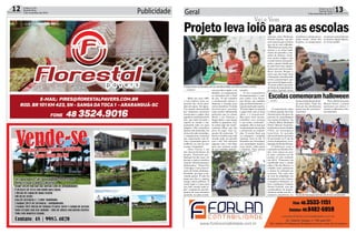 MARGARETH SILVA
Correio do Sul
Quinta-Feira,
3 de novembro de 2016
margareth.silvaa@yahoo.com.br
www.melhoresdosul.com
facebook.com/lacymargareth.silva
Bernardo e Carla
CasamentodeBernardoBaraneCarla
Biazotonacapitaldoestadoserealizou
no Hotel Maria do Mar, com vista ma-
ravilhosaeencantouatodos!Decoração
belíssima, jantar dos Deuses regado a
espumante.OspaisdonoivoMargarete
e Paulo com os pais da noivaAntonio e
Shirley perfeitos anfitriões!
Mix
As famosas LojasAdelino inovam com
a promoção da Maior Feira do Sul em
todas as Lojas Adelino, durante o mês
de novembro.Aequipe mais apaixona-
da pelo cliente!O Guri de Uruguaiana
também veem e apresenta o seu show
no próximo dia 13 a partir das 18h ao
lado da loja em Turvo.
Casa Nena decorações com excelente
crediáriovocêencontraopçõesempapel
de parede, laminados de madeira para
o piso,cortinas, tapetes de pelo curto e
longo e os de sisal maravilhosos!
Salão do Rosilei com excelentes profis-
sionais, onde você encontra qualidade
nos serviços e produtos. Depilação
masculina e feminina, limpeza de
pele, massagens... As definitivas e o
tratamentodebotoxparacabelolevam
todos os elogios.
Comachegadadasfériasmuitaspesso-
as preferem realizar Cirurgia Plástica.
Consulte profissionais com esta espe-
cialização para obter bons resultados.
Cirurgia Plástica se realiza com Cirur-
gião Plástico. Consulte no Conselho
Regional de Medicina ou Sociedade
Brasileira de Cirurgia Plástica www.
cirugiaplastica.org.br em nossa região
destacamos Dr.Adalberto de Oliveira.
14,90 18,90
FamiliaresdonoivoprestigiandoocasamentodosDeusesdeBernardoeCarla.
BrunaeWiliancomospaisdela
ZéliaeJulioelegantesnafesta.
JoãoeThaisBarancomolindofilho
BenjaminnoenlacetopdomanoBernardo
eCarla,aarquitetadeprestigiodaWoa
empreendimentos.
FrancielieRicardo,ela
aniversariantequerida
destasemana.Parabéns!
MargareteBaran
comostiosEvelin
eJorgeTimbonino
glamourdafesta.
Ospaisdonoivo
Margaretee
PauloBarancom
afilhaMonique
eonetocele-
brandonoHotel
MariadoMar.
BernardoBaraneCarlaBiazotoosnoivosmaravilhososcomAninha
eWalterKoringdafamosaWoaempreendimentosimobiliários.
TiagoZillivice-prefeito
Turvoeeleitoprefeito
nestasemanacomemorou
aniversário.Noclosecoma
esposaaeleganteLuciZilli.
Felicidades!
 