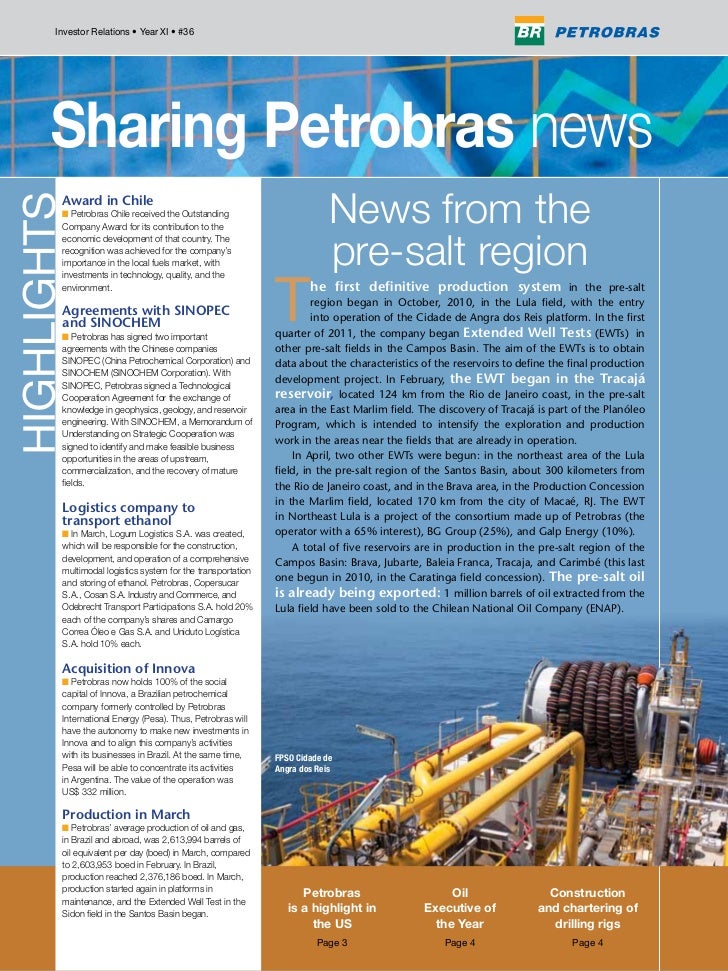 Edition 36 - Sharing in Petrobras - number 1/2011