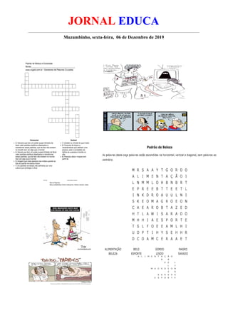JORNAL EDUCA
Muzambinho, sexta-feira, 06 de Dezembro de 2019
 