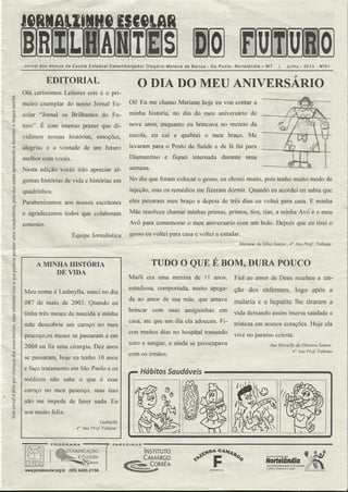 Jornal escolar brilhantes do futuro_julho-2013_n_01