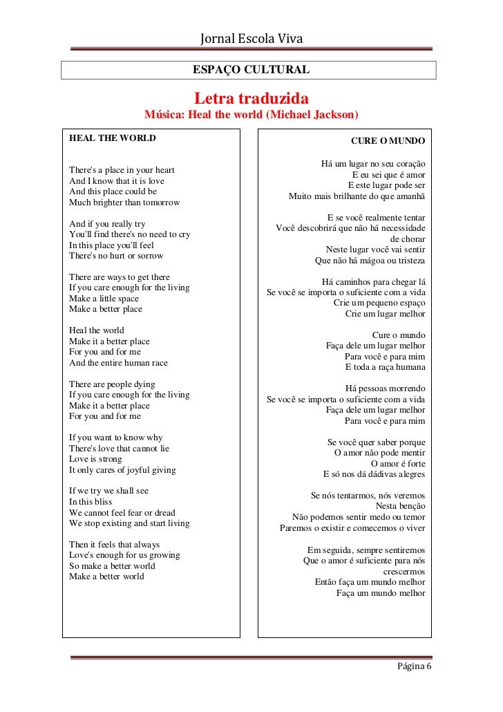 We Are The World Tradução Em Portugues