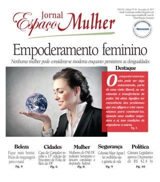 Jornal espaço mulher  dezembro 2017 - nº 48 (1)