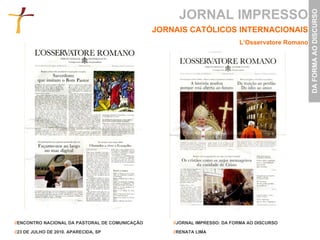 JORNAL IMPRESSO JORNAIS CATÓLICOS INTERNACIONAIS L’Osservatore Romano 