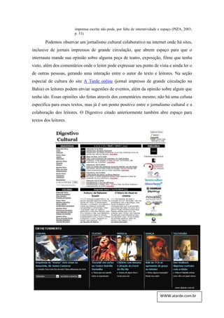 Jornalismo cultural - Democrático e Colaborativo