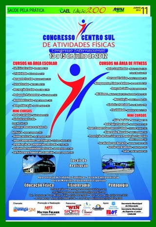 11
                     JUNHO
SAÚDE PELA PRÁTICA     2012
 