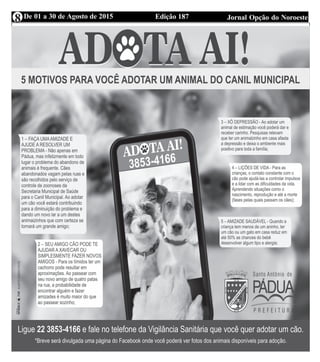 Edição 187 Jornal Opção do NoroesteDe 01 a 30 de Agosto de 20158
 