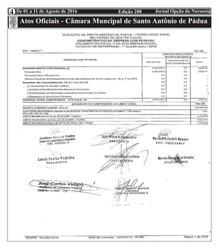 Edição 208 Jornal Opção do NoroesteDe 01 a 11 de Agosto de 20164
Atos Oficiais - Câmara Muncipal de Santo Antônio de Pádua
 