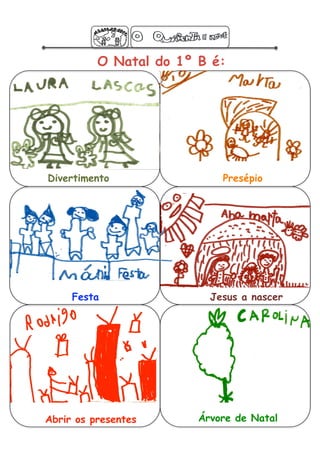 O Natal do 1º B é:




Divertimento                Presépio




     Festa                Jesus a nascer




                                       Francisco

                        Árvore de Natal
                                            1º C
Abrir os presentes
 