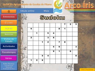 Passatempo Sudoku Fácil Para Imprimir. Jogo Nº 91.