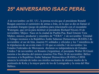 25º ANIVERSARIO ISAAC PERAL ,[object Object]