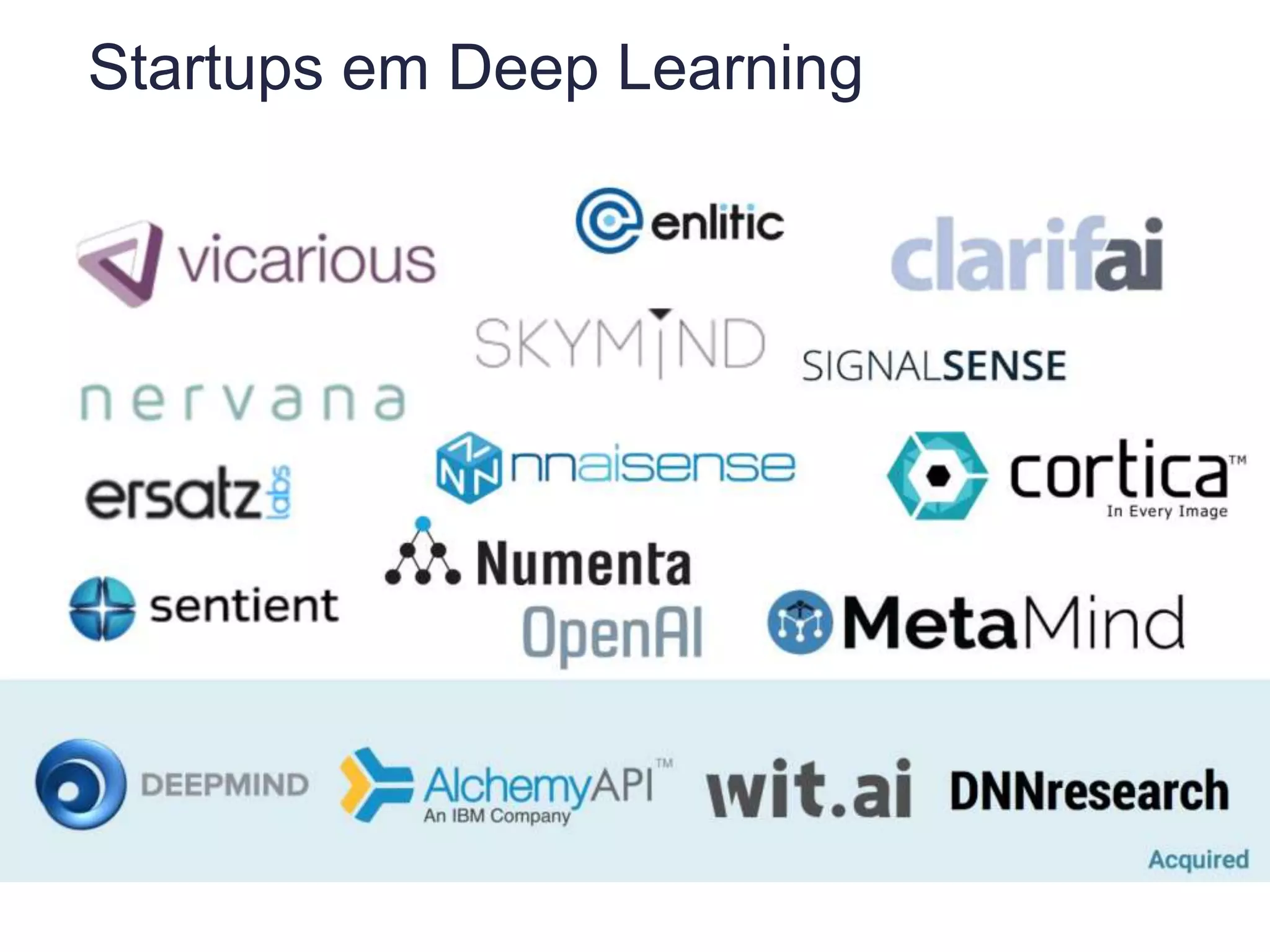 Startups em Deep Learning
 