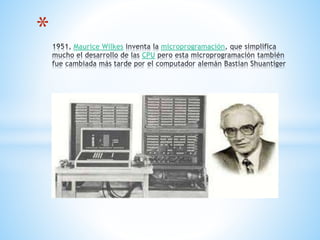 *
Maurice Wilkes microprogramación
CPU