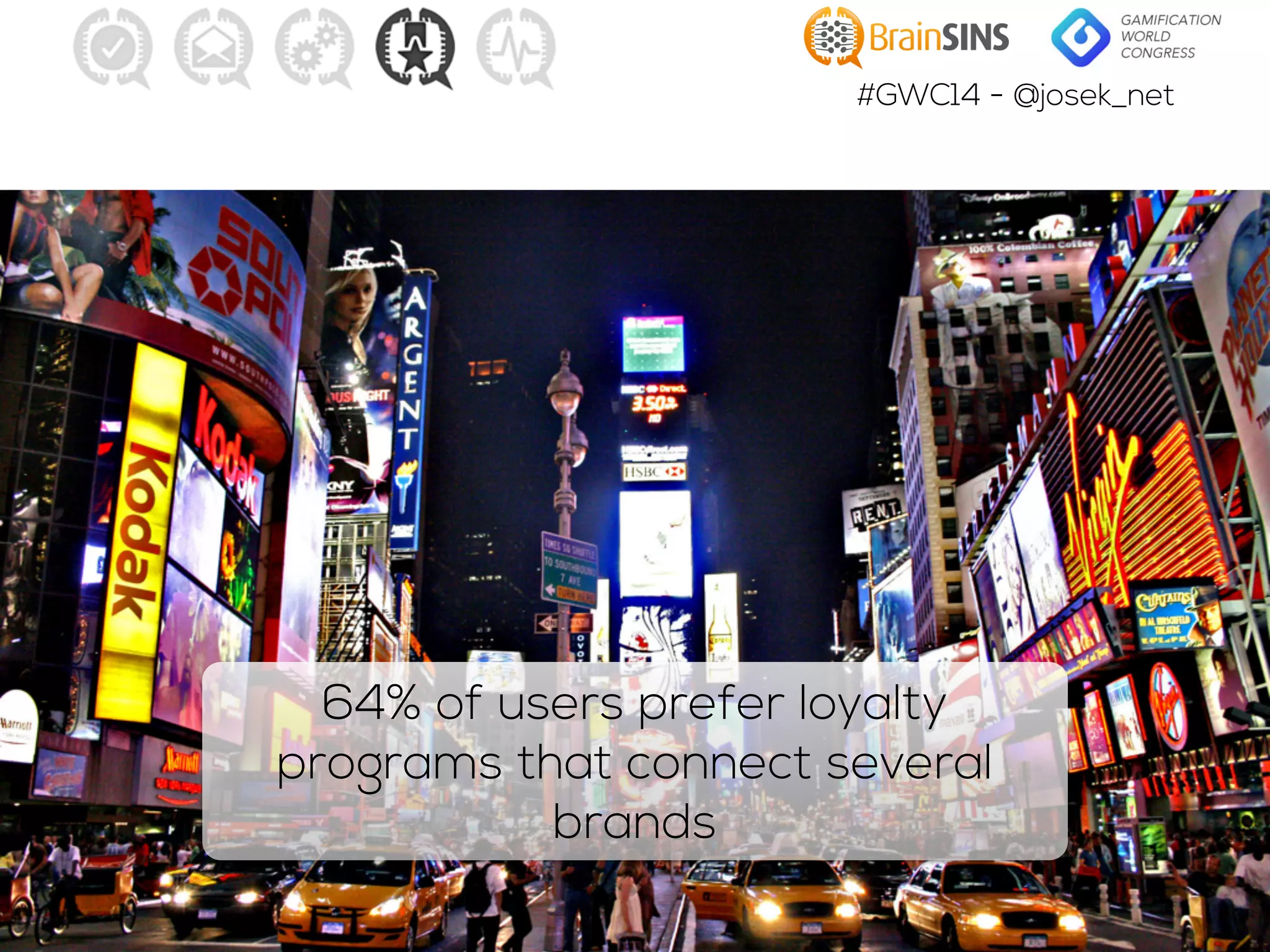#GWC14 - @josek_net
64% of users prefer loyalty
programs that connect several
brands
 