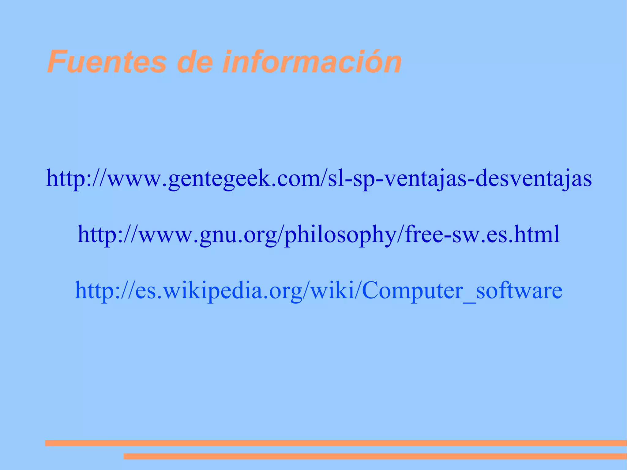 Software Libre / Software Propietario