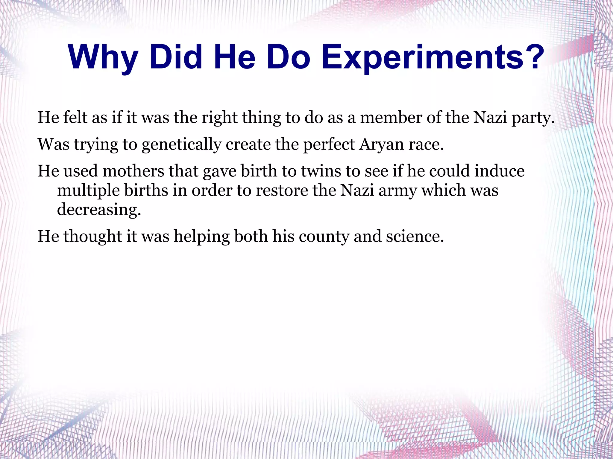 He was not the only doctor to do this, but is one of the most recognized  