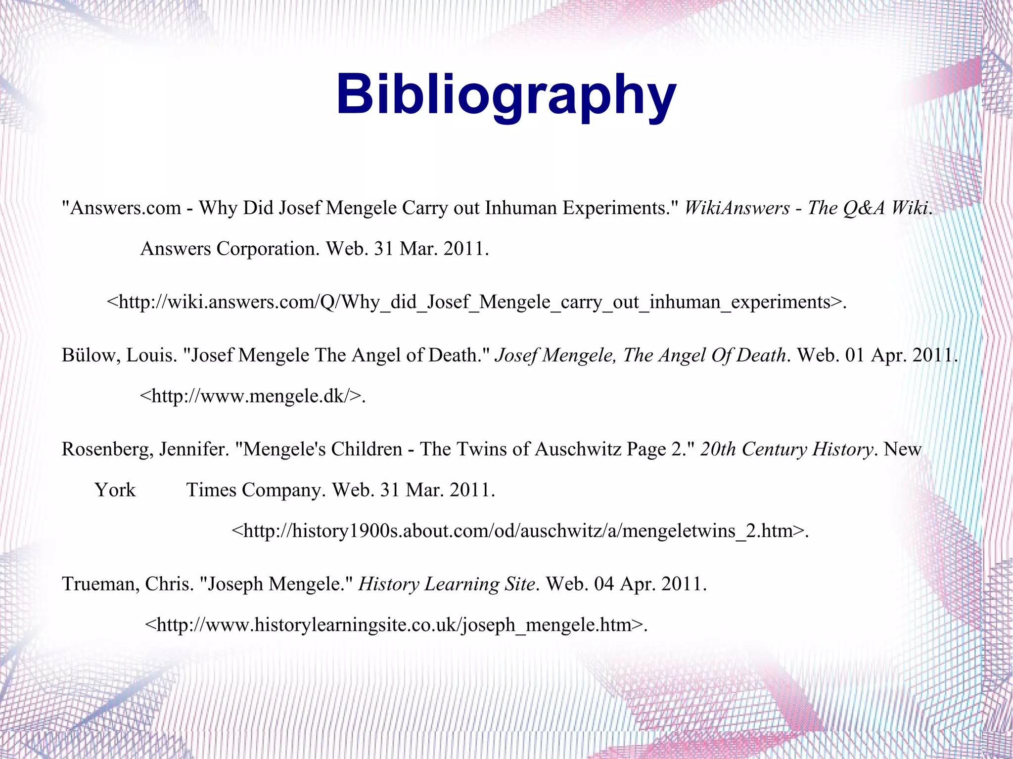 Killed between 400,000 – 1 million people 