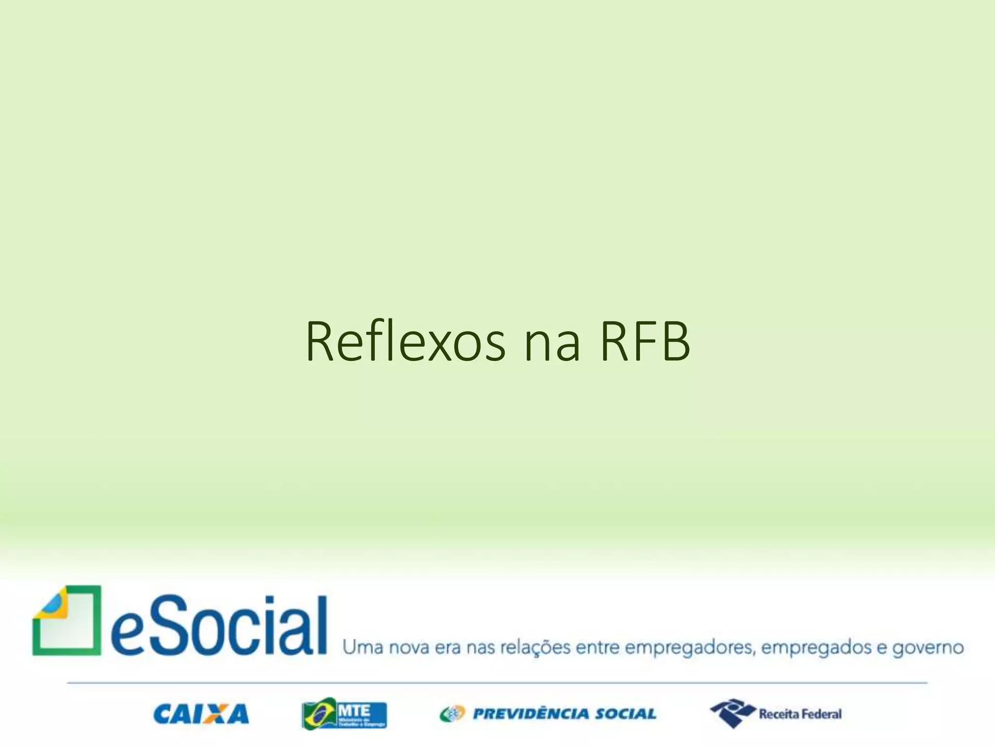 Reflexos na RFB
 