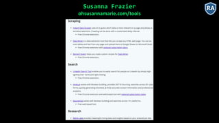 Susanna Frazier
ohsusannamarie.com/tools
 