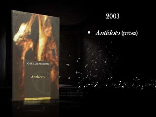 . Antes de dedicar-se profissionalmente à escrita, trabalhou como professor em Praia, Cabo Verde e em várias cidades de Portugal.

2003
 Antídoto (prosa)

 