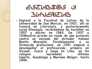 Estudios y
 Juventud
 