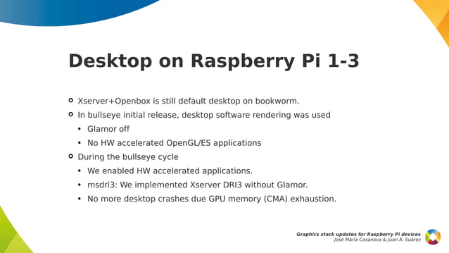 Graphics stack updates for Raspberry Pi devices | PPT | Free Download