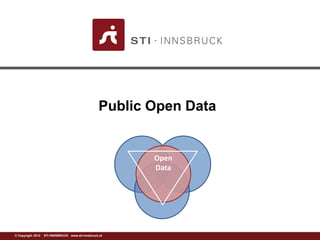 ©w Cwowp.ysrtiig-ihntn 2s0b1r2u c k S.aTtI INNSBRUCK www.sti-innsbruck.at 
Public Open Data 
Open 
Data  