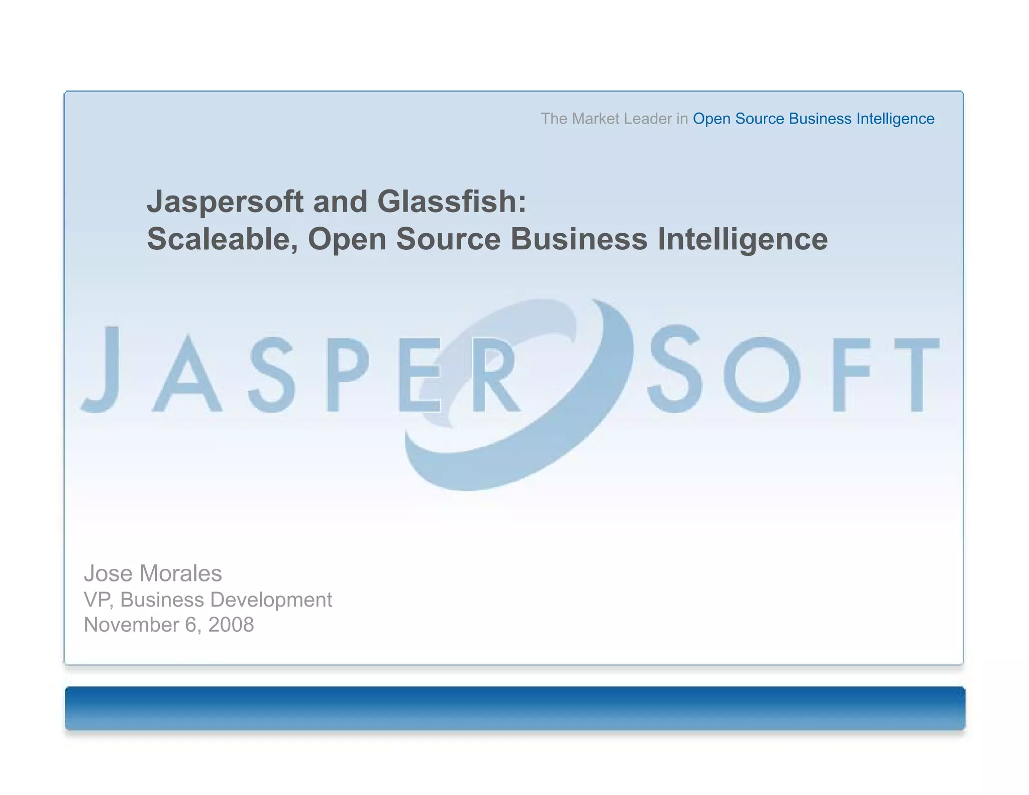JasperSoft and GlassFish