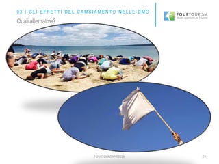 FOURTOURISM©2016 24
Quali alternative?
0 3 | G L I E F F E T T I D E L C A M B I A M E N T O N E L L E D M O
 