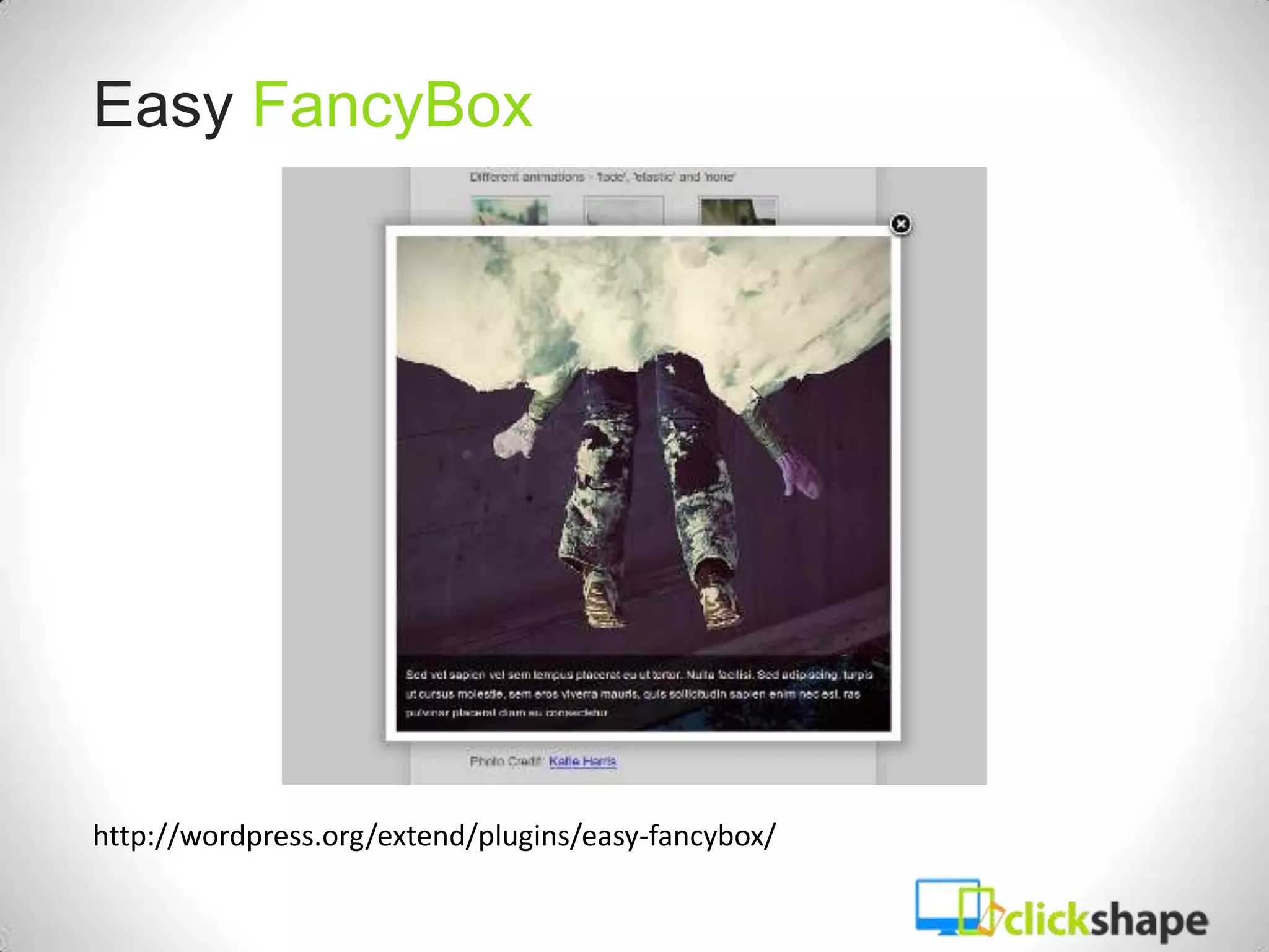 Easy FancyBox




http://wordpress.org/extend/plugins/easy-fancybox/
 